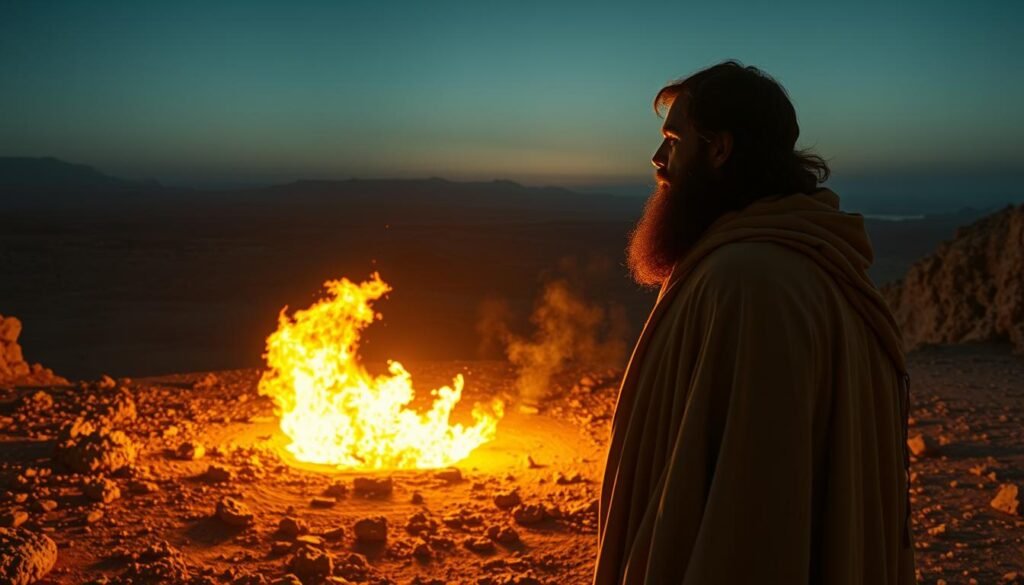 Moses and the burning bush