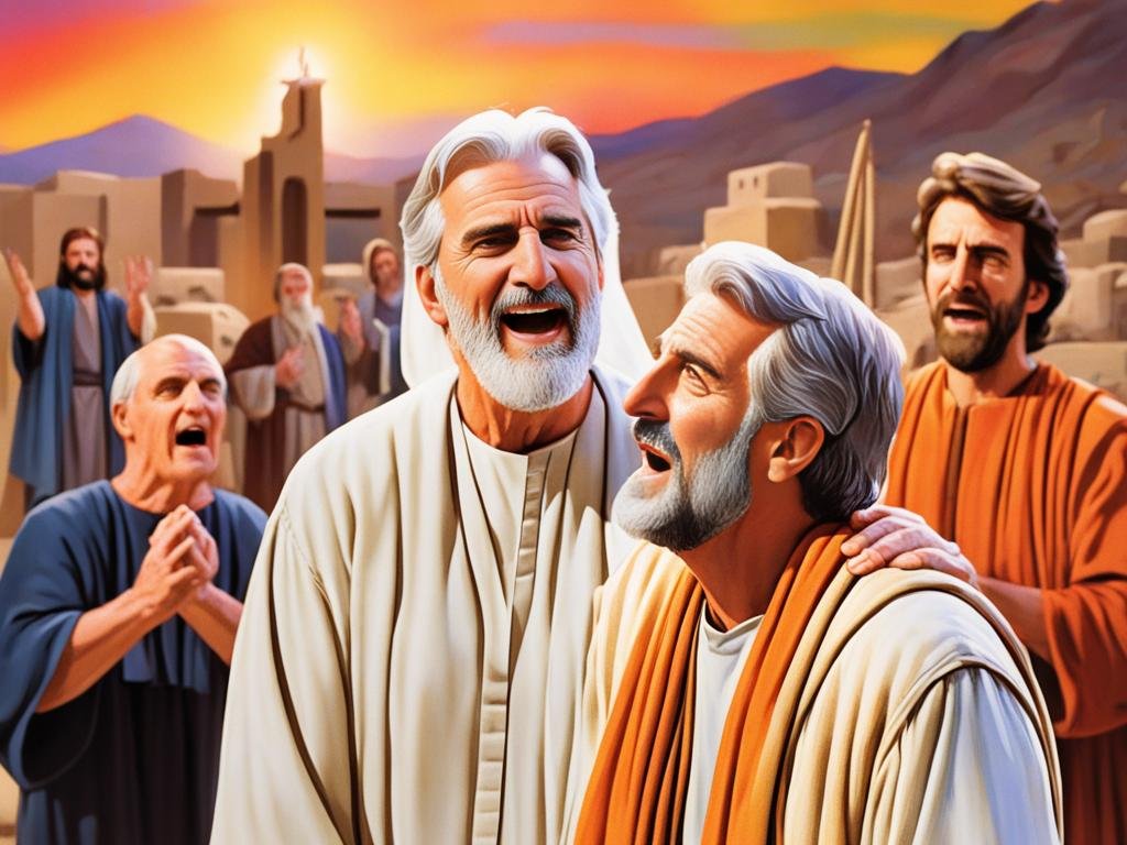 Joseph reacts to the blessing