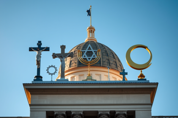 símbolos religiosos em prédios públicos