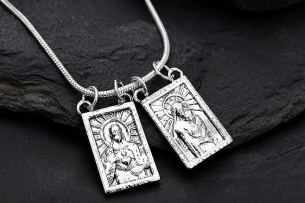 Silver Stainless Steel Scapular