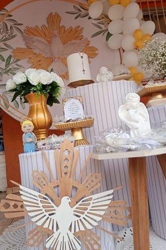 Anjo Decorativo em Gesso, 20 cm Altura x 10 cm Largura, Branco com Terço Estilo Religioso Presente Católico Manto Decoração Imagens Lembrança Filho dia das Mães crianças natal (Branco Pérola) Anjo Decorativo em Gesso, 20 cm Altura x 10 cm Largura, Branco com Terço Estilo Religioso Presente Católico Manto Decoração Imagens Lembrança Filho dia das Mães crianças natal (Branco Pérola)