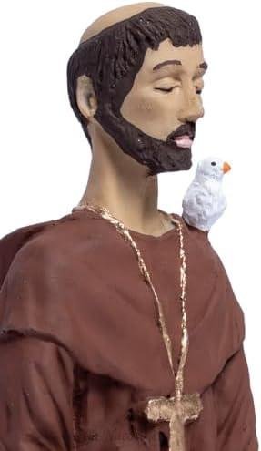 São Francisco de Assis Meditando Estatueta Imagem Religiosa Resina Decoração 20cm Santo dos Animais - La Nacasa São Francisco de Assis Meditando Estatueta Imagem Religiosa Resina Decoração 20cm Santo dos Animais - La Nacasa