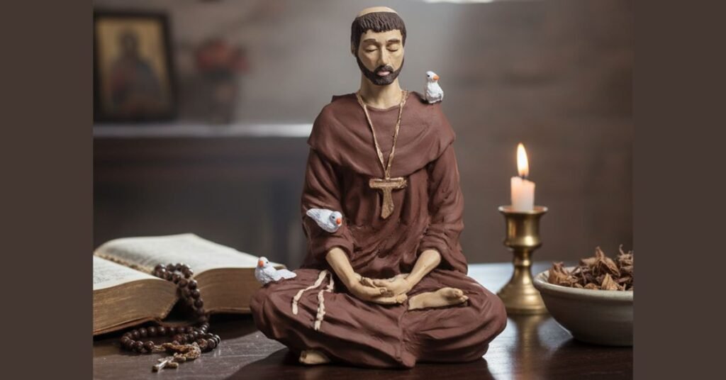 Estátua São Francisco de Assis em Resina