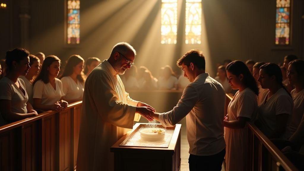 How the baptism rite works in the parish ceremony