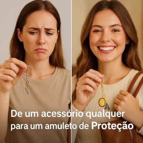 Kit Chaveiros Religiosos Premium São Bento Nossa Senhora Aparecida | Metal Dourado 9cm e 12,5cm | Proteção Espiritual, Fé Católica, Presente Abençoado Para Quem o Kit São Bento e Aparecida