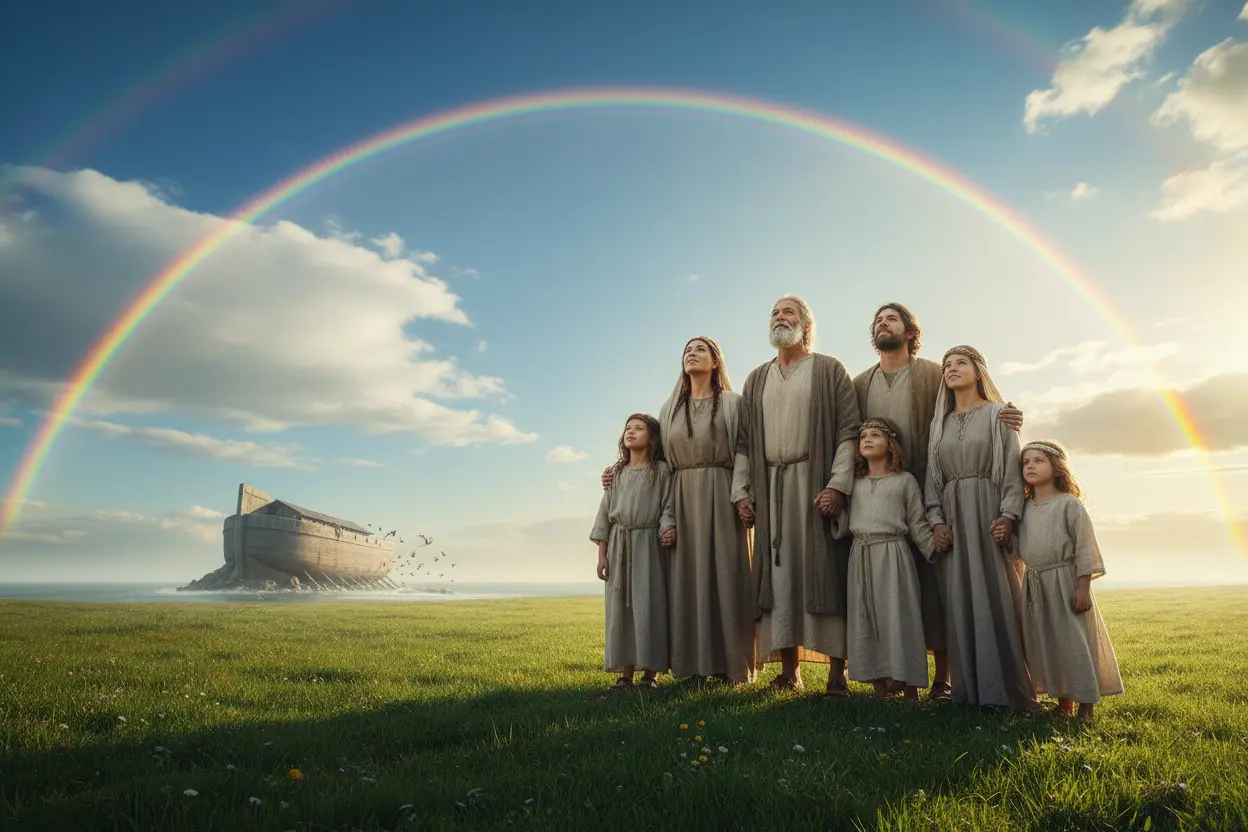 A Aliança de Deus com Noé Tudo sobre Noé na Bíblia: a aliança e o arco-íris.