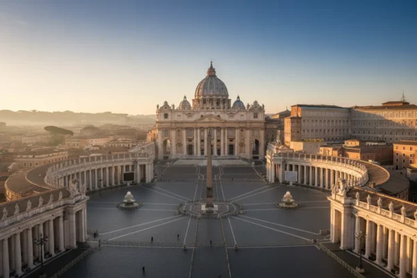Curiosidades sobre o Vaticano: Vista aérea da Basílica de São Pedro