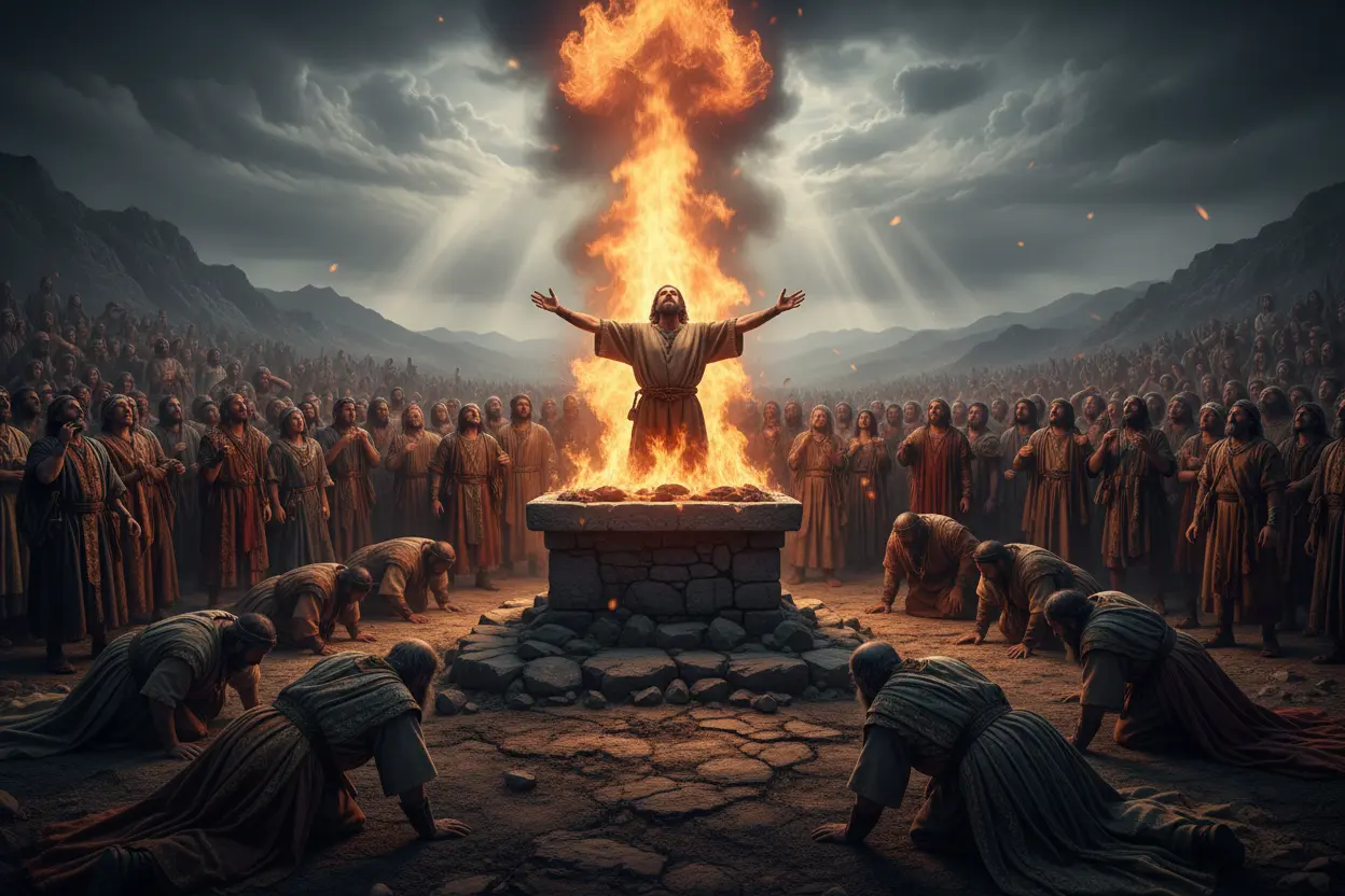 Elias no Monte Carmelo O profeta Elias no Monte Carmelo.