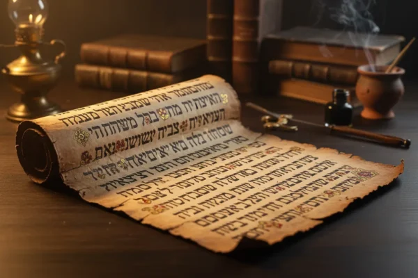 Manuscrito antigo com as profecias de Isaías sobre a vinda do Messias